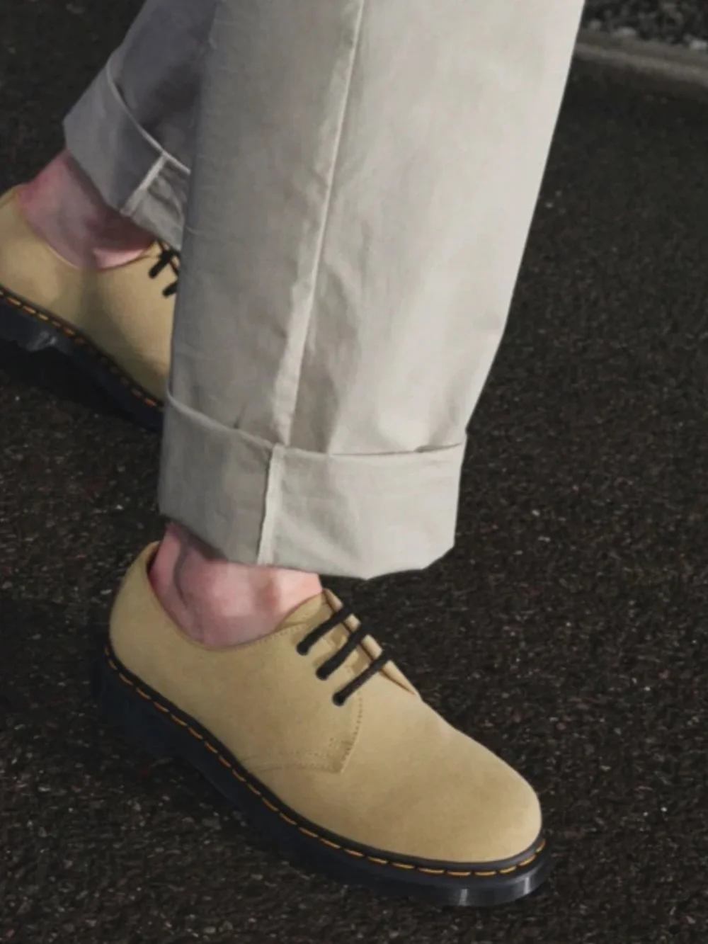 Dr. Martens 1461 in Pale Olive suede 8 uk men 9 women 10